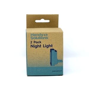 New 2ct Energy Efficient Plug-In LED Nightlight White Automatic Night Turn On